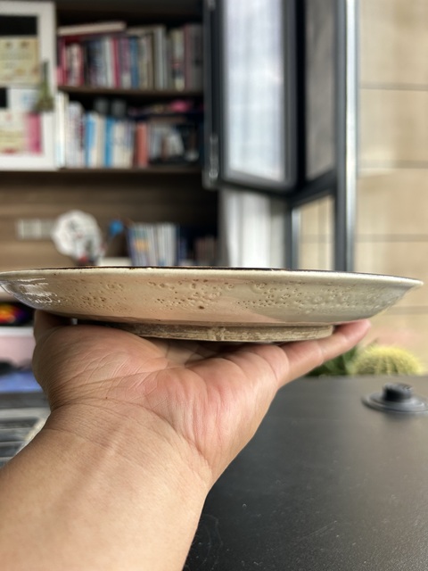 古玩陶瓷磁州窯白地黑花菊紋盤真品鑒賞圖