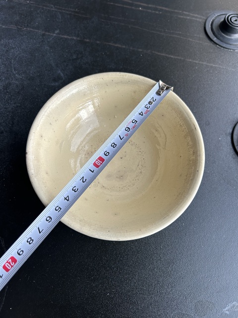 古玩陶瓷磁州窯白地黑花菊紋碗真品鑒賞圖