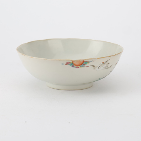 古玩陶瓷鹿紋粉彩碗真品鑒賞圖
