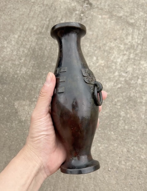古玩銅器銅瓶真品鑒賞圖
