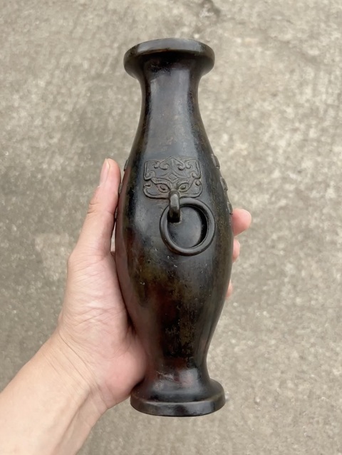 古玩銅器銅瓶真品鑒賞圖