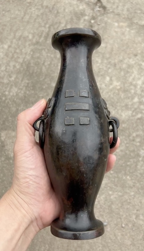 古玩銅器銅瓶真品鑒賞圖