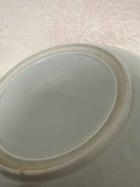 古玩陶瓷樓臺亭閣山水紋青花盤真品鑒賞圖