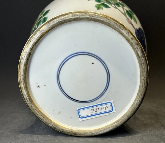 古玩陶瓷花鳥紋五彩將軍罐真品鑒賞圖
