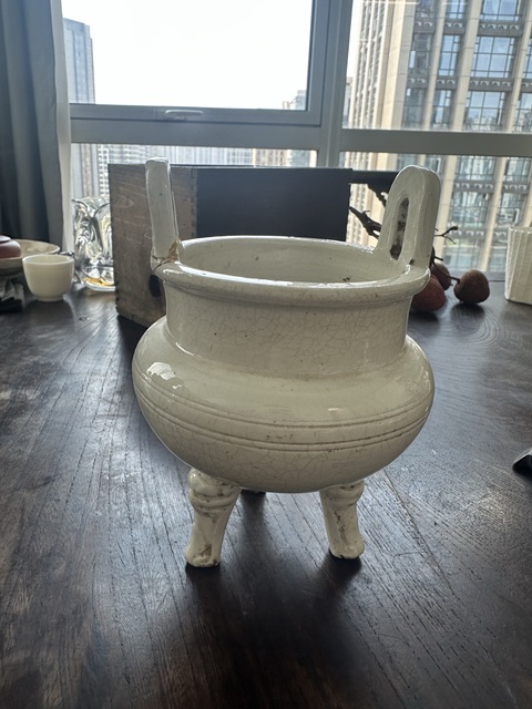 古玩陶瓷漳州窯哥釉爐真品鑒賞圖