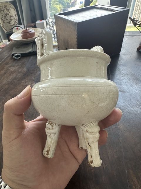 古玩陶瓷漳州窯哥釉爐真品鑒賞圖