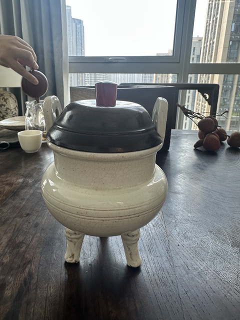 古玩陶瓷漳州窯哥釉爐真品鑒賞圖