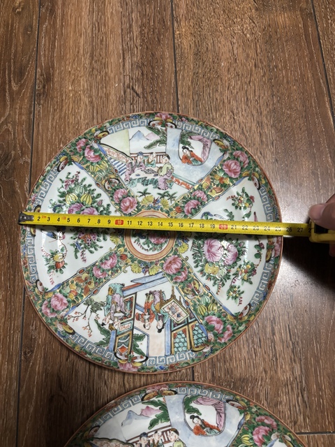 古玩陶瓷廣彩人物故事紋盤真品鑒賞圖