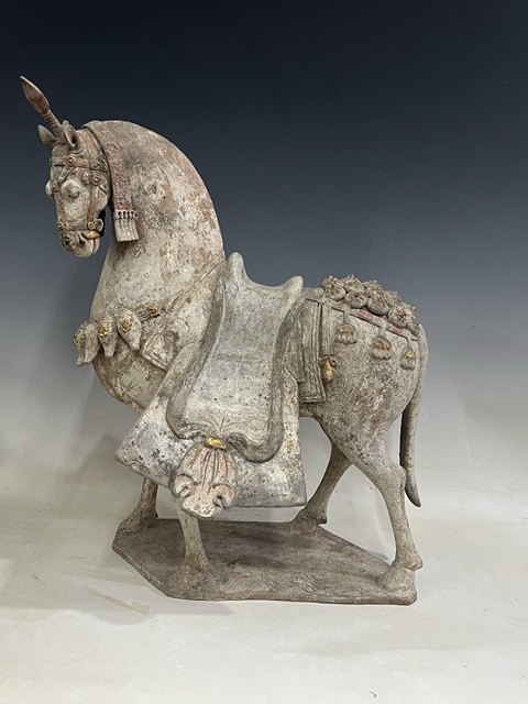 古玩陶瓷北魏·戰馬真品鑒賞圖