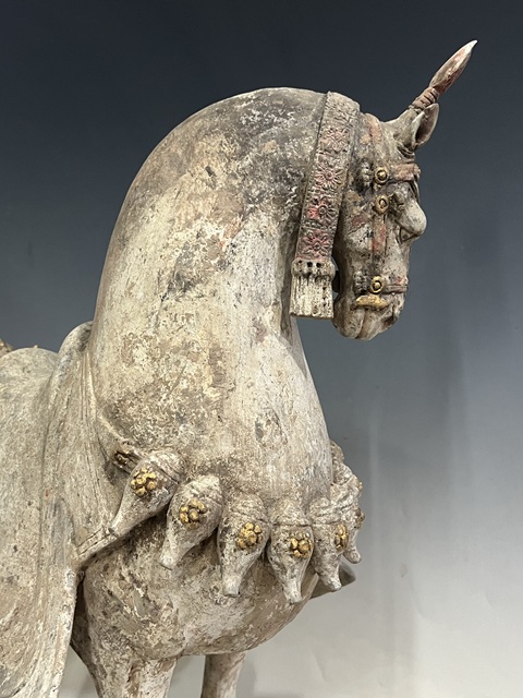 古玩陶瓷北魏·戰馬真品鑒賞圖
