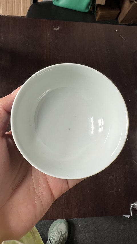 古玩陶瓷憑圖看清光緒霽藍釉碗真品鑒賞圖