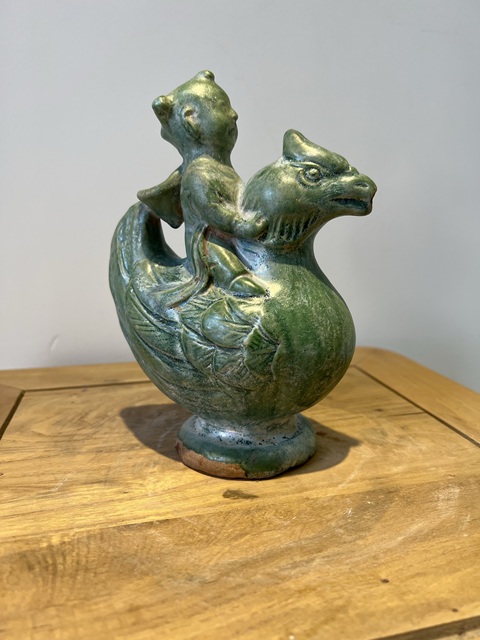 古玩陶瓷宋遼·童子馭鳳壺真品鑒賞圖