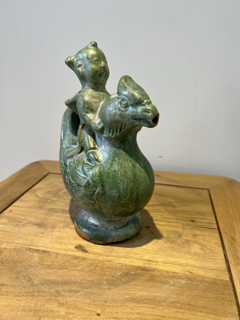 古玩陶瓷宋遼·童子馭鳳壺真品鑒賞圖