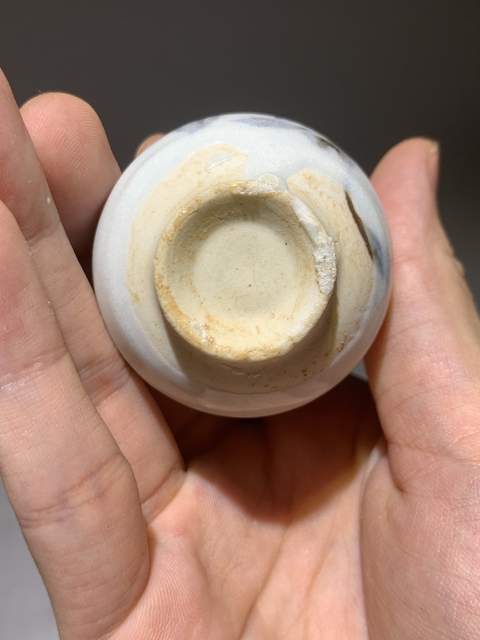 古玩陶瓷青花花卉紋玉壺春瓶真品鑒賞圖