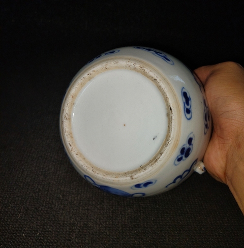 古玩陶瓷飄帶繡球獅子紋四系粥罐真品鑒賞圖