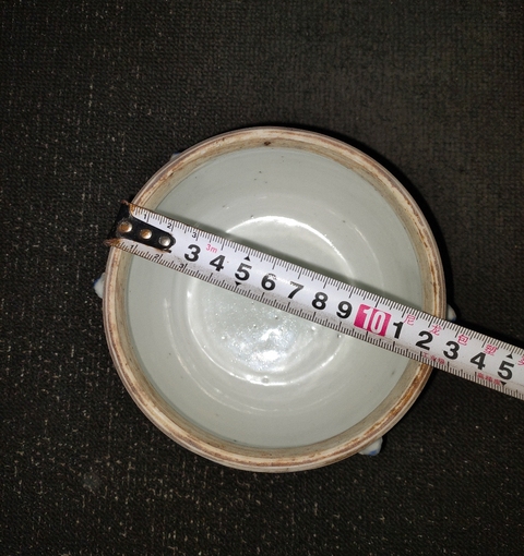古玩陶瓷飄帶繡球獅子紋四系粥罐真品鑒賞圖