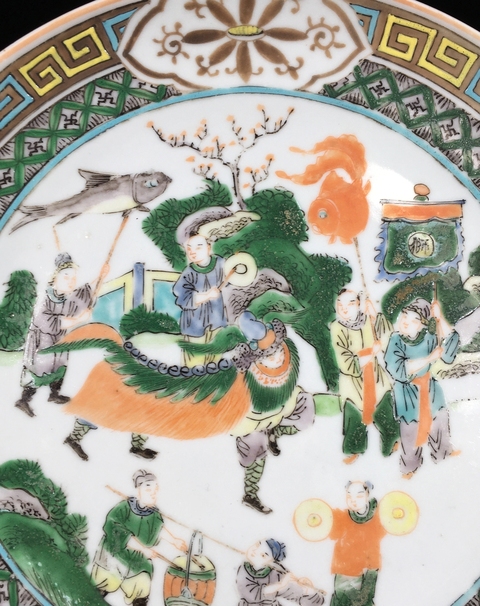 古玩陶瓷咸豐廣彩盤真品鑒賞圖