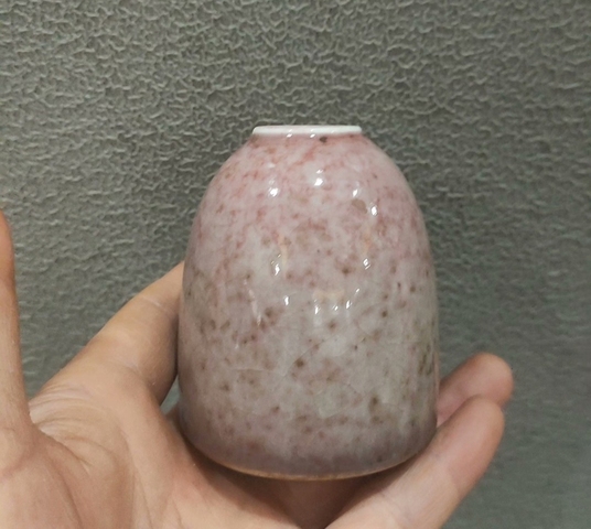 古玩陶瓷豇豆紅水盂真品鑒賞圖