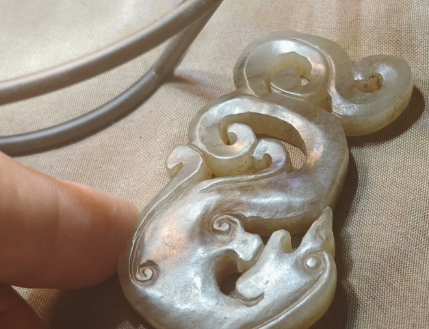 古玩玉器玉龍型件真品鑒賞圖