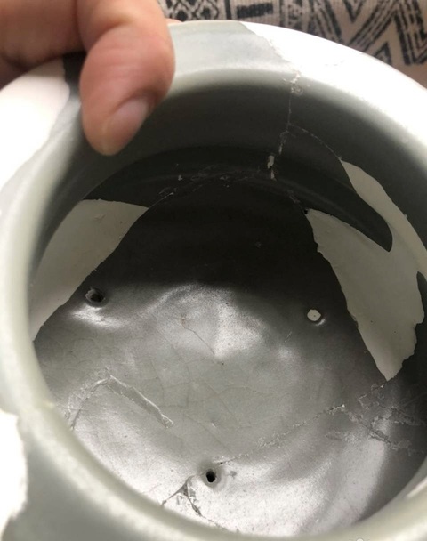 古玩陶瓷青瓷鬲式爐標本真品鑒賞圖