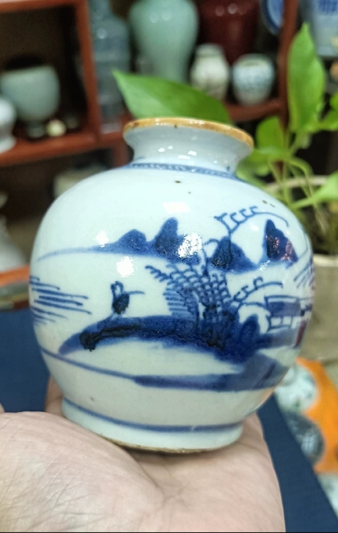 古玩陶瓷乾隆青花小罐拍賣,當前價格980元