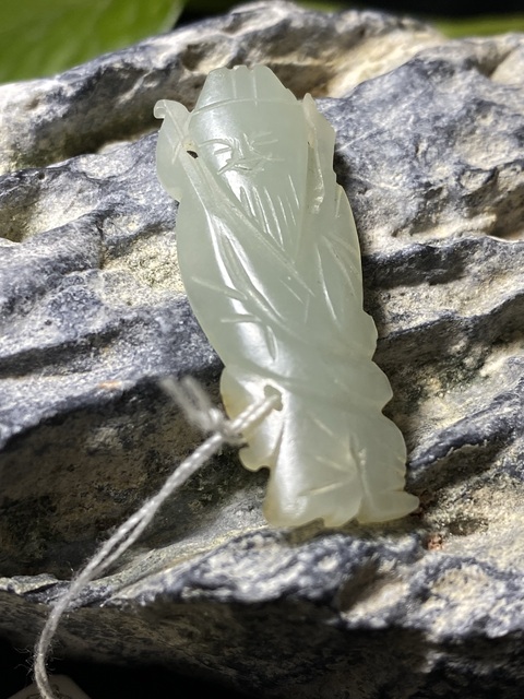 古玩玉器(一口價放漏)清代和田玉雕“壽星”拍賣,當前價格800元