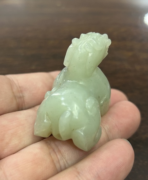 古玩玉器和田玉雕“瑞獸”擺件真品鑒賞圖