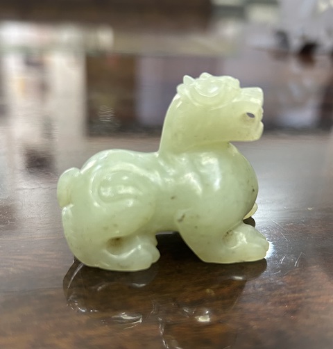 古玩玉器和田玉雕“瑞獸”擺件真品鑒賞圖