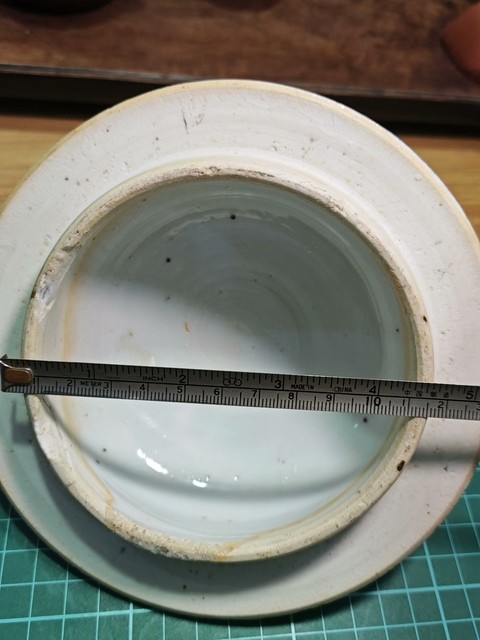古玩陶瓷青花五彩花卉紋蓋真品鑒賞圖