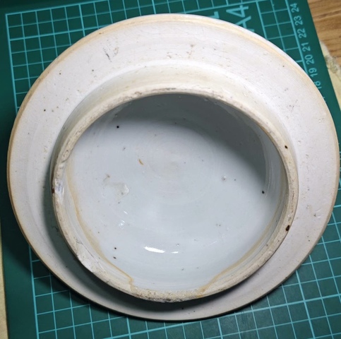 古玩陶瓷青花五彩花卉紋蓋真品鑒賞圖