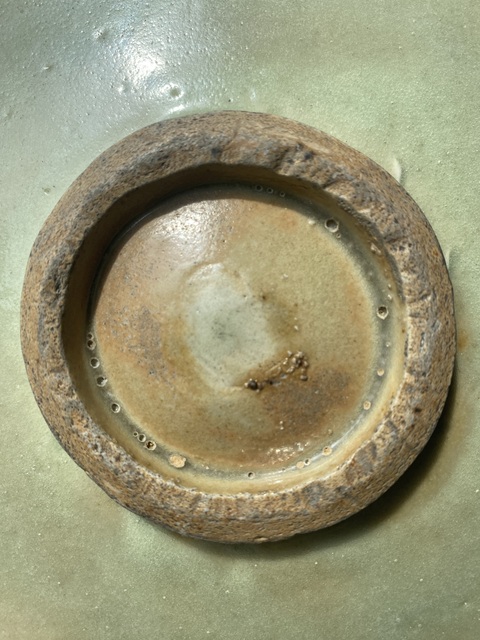 古玩陶瓷金元時期耀州窯青釉刻花盤真品鑒賞圖