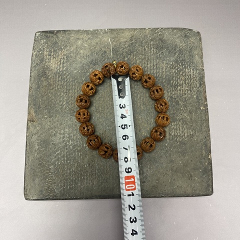 古玩陶瓷果核手鏈真品鑒賞圖