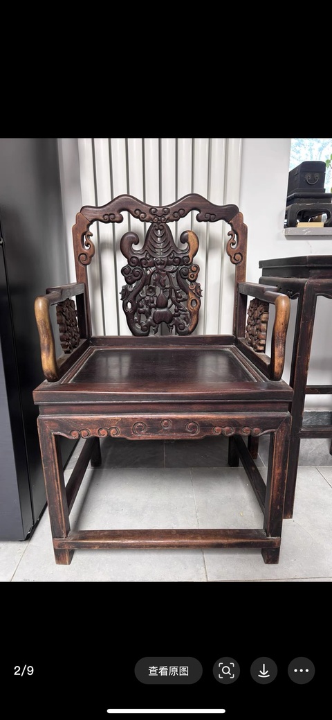 古玩雜項(xiàng)太師椅真品鑒賞圖