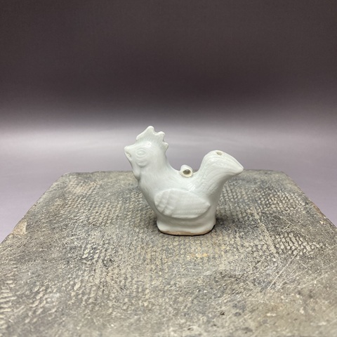 古玩陶瓷文房大雞青釉水滴真品鑒賞圖