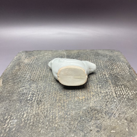 古玩陶瓷文房大雞青釉水滴真品鑒賞圖