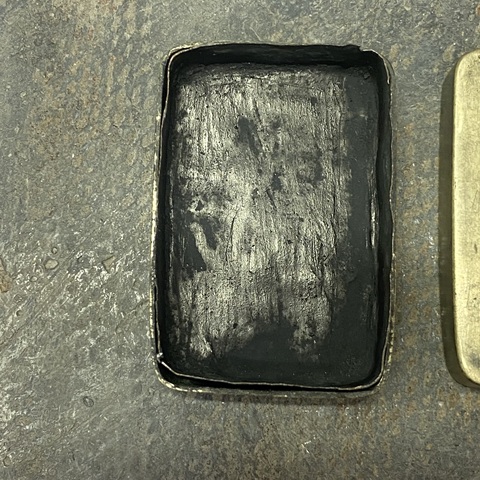 古玩陶瓷民國黃銅詩紋墨盒真品鑒賞圖