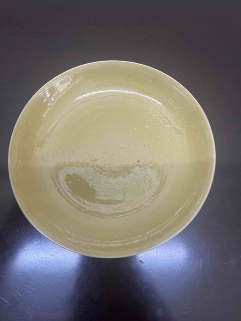 古玩陶瓷光緒黃釉盤真品鑒賞圖