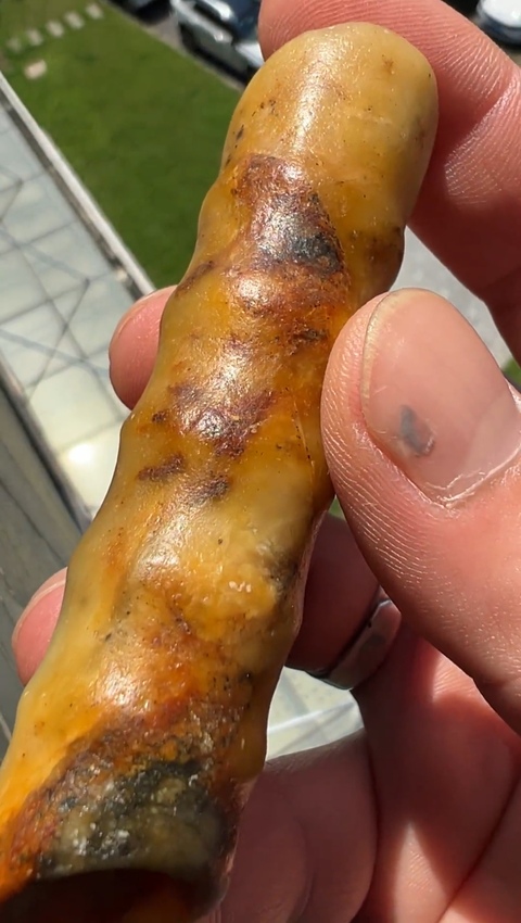 古玩玉器仿古玉管真品鑒賞圖
