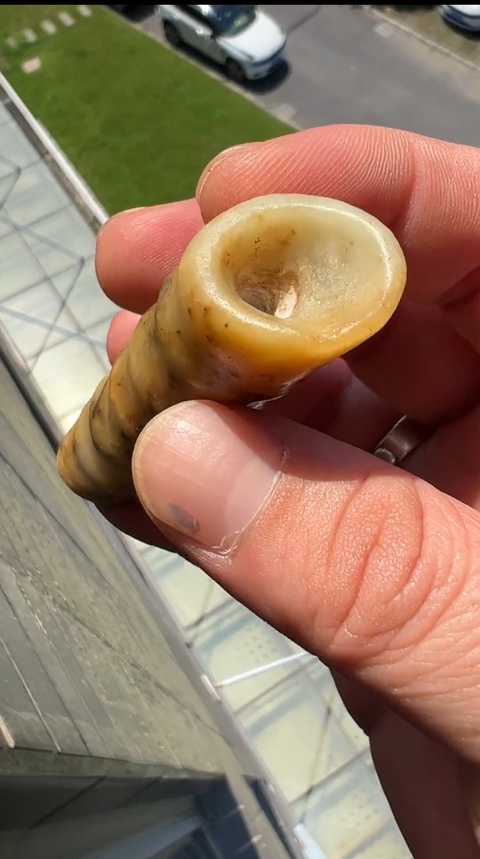 古玩玉器仿古玉管真品鑒賞圖