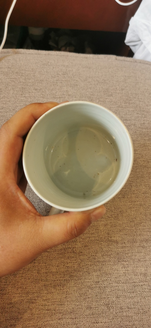 古玩陶瓷清晚期 礬紅萬福萬壽把杯真品鑒賞圖