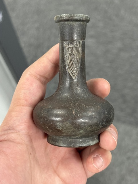 古玩銅器銅瓶真品鑒賞圖
