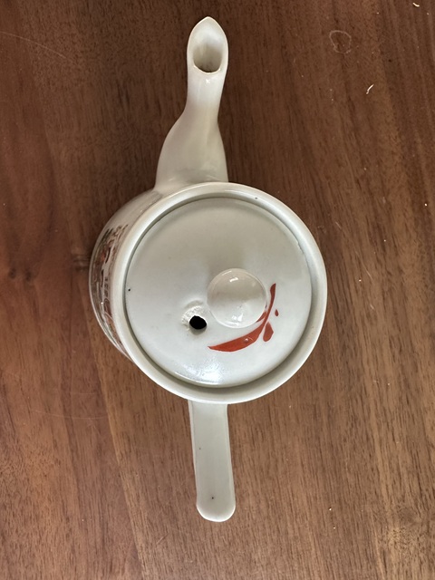 古玩陶瓷粉彩人物故事紋茶壺真品鑒賞圖