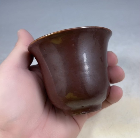 古玩陶瓷紫金釉杯真品鑒賞圖