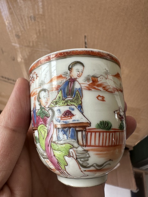 古玩陶瓷廣琺瑯風格人物紋馬克杯真品鑒賞圖