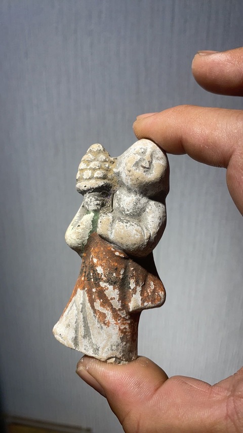 古玩銅器陶仕女真品鑒賞圖