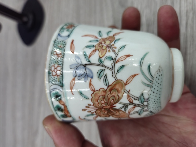 古玩陶瓷五彩花卉紋仰鐘杯拍賣,當前價格4200元