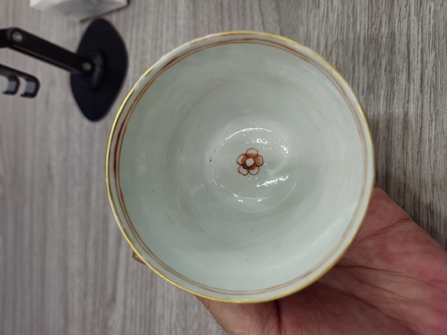 古玩陶瓷五彩花卉紋仰鐘杯拍賣,當前價格4200元