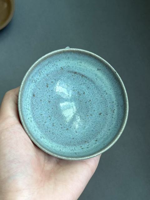 古玩陶瓷元代鈞窯束口盞真品鑒賞圖