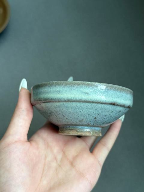 古玩陶瓷元代鈞窯束口盞真品鑒賞圖