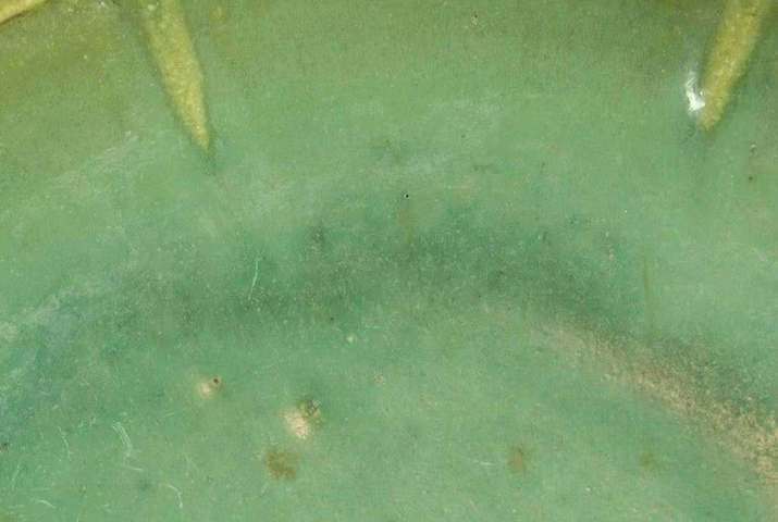 古玩陶瓷青釉花口盤真品鑒賞圖